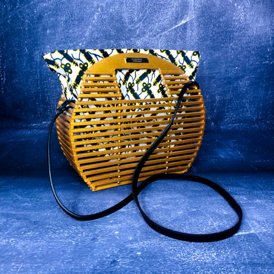 Ethnic bamboo bag "Clef Or"